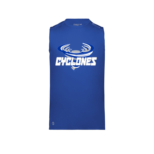 [222593.060.S-LOGO1] Men's CoolDry TankTop (Adult S, Royal, Logo 1)