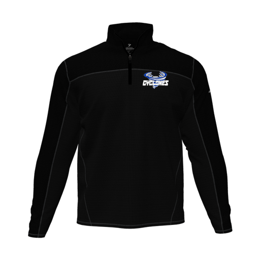 [CUS-DFW-QTRZ-PER-LSL-BLK-AS-LOGO1] Quarter Zip Pullover (Adult S, Black, Logo 1)