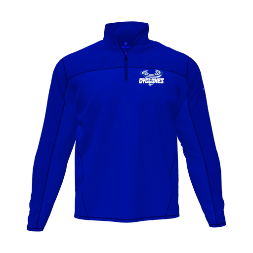[CUS-DFW-QTRZ-PER-LSL-RYL-AS-LOGO1] Quarter Zip Pullover (Adult S, Royal, Logo 1)