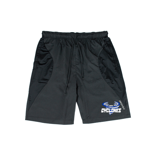 [CUS-DFW-SHOR-PER-CRV-BLK-YXXS-LOGO1] Shorts (Curve Shorts) (Youth XXS, Black, Logo 1)