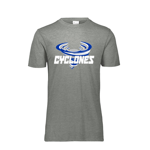 [FTSCUBGY-YS-LOGO1] Decker Youth Tri-Blend T-Shirt - Short Sleeve (Youth S, Gray, Logo 1)