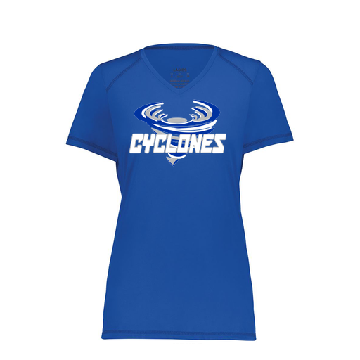 [6844.060.XS-LOGO1] Women's SoftTouch Short Sleeve (Female Adult XS, Royal, Logo 1)
