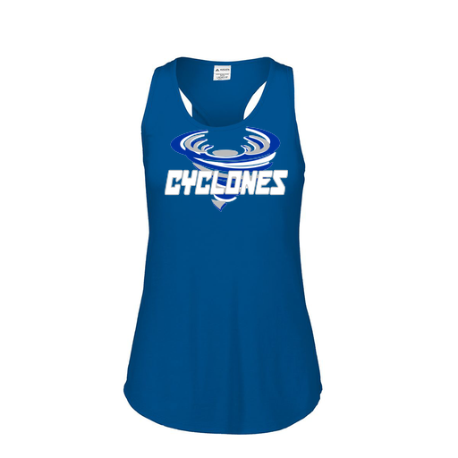 [3078.U55.S-LOGO1] Ladies Tri Blend Tank Top (Female Adult S, Royal, Logo 1)