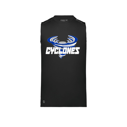 [222593.080.S-LOGO1] Men's CoolDry TankTop (Adult S, Black, Logo 1)