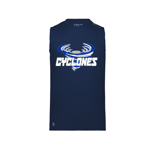 [222593.065.S-LOGO1] Men's CoolDry TankTop (Adult S, Navy, Logo 1)