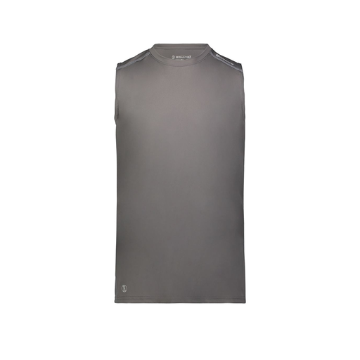 [222593.98D.S-LOGO2] Men's CoolDry TankTop (Adult S, Gray, Logo 2)