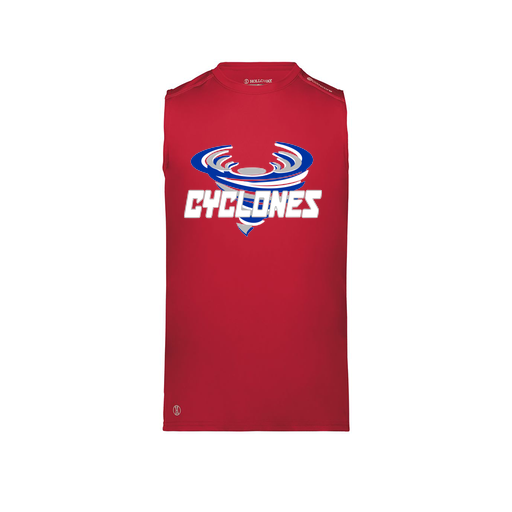 [222593.083.S-LOGO1] Men's CoolDry TankTop (Adult S, Red, Logo 1)