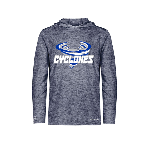 [FOLHCGNV-AS-LOGO1] Decker Men's Charge Hoodie (Adult S, Navy, Logo 1)