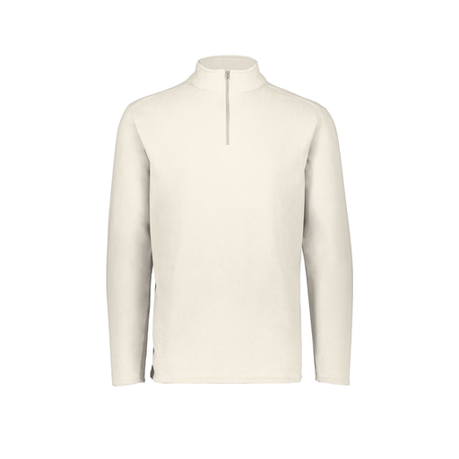 [6863.53T.XS-LOGO2] Men's MicroFleece 1/4 Zip Pullover (Adult XS, White, Logo 2)