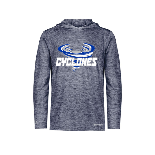 [FOLHCGNV-YS-LOGO1] Decker Youth Charge Hoodie (Youth S, Navy, Logo 1)