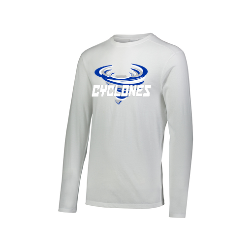 [FTLCUBWH-AXS-LOGO1] Decker Men's Tri-Blend T-Shirt - Long Sleeve (Adult XS, White, Logo 1)