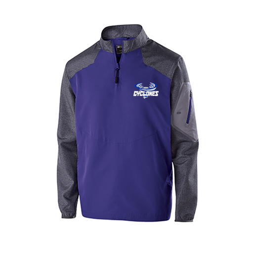 [229155.H68.XS-LOGO1] Men's Raider LS Pullover (Adult XS, Purple, Logo 1)