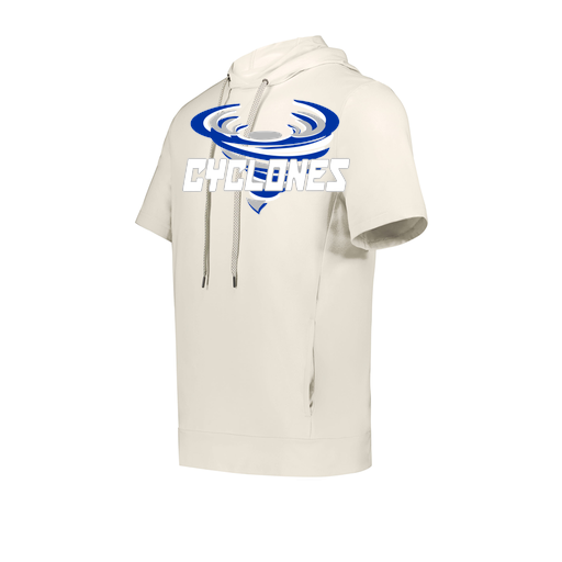 [222505.907.S-LOGO1] Men's Venturs Soft Knit Short Sleeve Hoodie (Adult S, White, Logo 1)