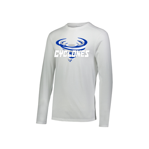 [FTLCUBWH-YS-LOGO1] Decker Youth Tri-Blend T-Shirt - Long Sleeve (Youth S, White, Logo 1)